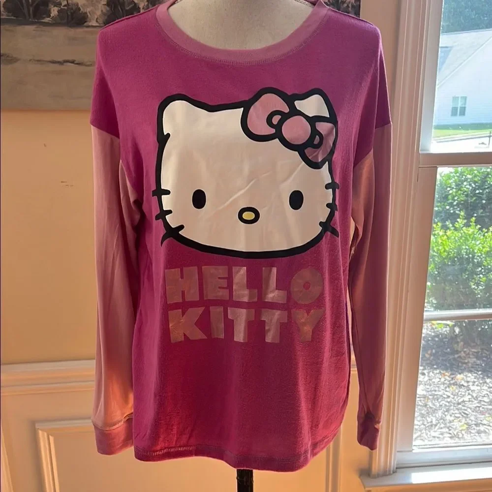 NWT Hello Kitty Pink Long Sleeve Pajama Tee